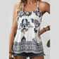 Caterina Blue Bohemian Fashion Print Spaghetti Strap Loose Tank