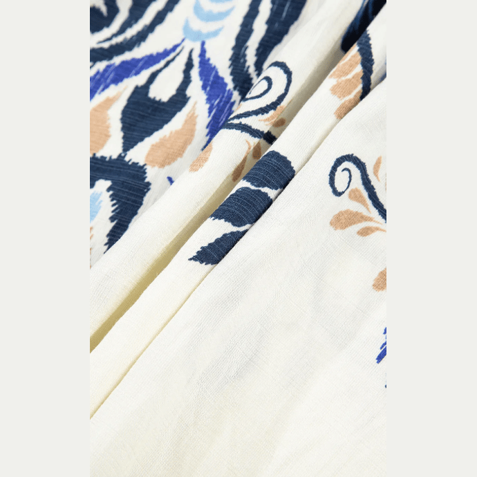 Caterina Blue Bohemian Fashion Print Spaghetti Strap Loose Tank
