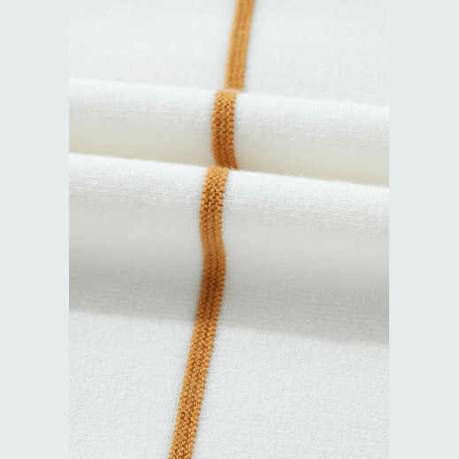 Quinna White Colorblock Striped Half Sleeve Drop Shoulder Sweater