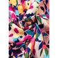 Talisha Pink Floral Puff Short Sleeve V Neck Mini Dress