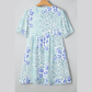 Regan Floral Contrast Purple Bow Puff Sleeve Mini Dress