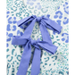 Regan Floral Contrast Purple Bow Puff Sleeve Mini Dress