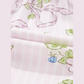 RTS Pink Floral Striped Print Contrast Trim Tie Split Neck Mini Dress