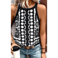Kara Black Abstract Dot Flower Print Tank Top