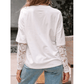 Roselle White Lace Long Sleeve Insert Drop Shoulder Tee