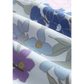 Joelinne White Floral Print Sweet Lantern Long Sleeve Blouse