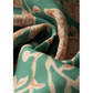 Talma Green Floral Print Pleated Buttoned V Neck Short Sleeve Blouse