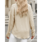 Liv Beige Pure Color Patch Pocket Shirt