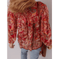 Sammy Jo Multicolour Ethnic Paisley Print Tassel Tie Puff Sleeve Boho Blouse