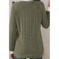 Billie Moss Green Ribbed Contrast Cuffed Round Neck Long Sleeve T Shirt