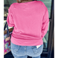 Misty Spiral Ribbed Exposed Seam Detail PLUS SIZE Long Sleeve Top