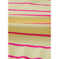 Evelyn Yellow Stripe Overlap Detail Drop Shoulder Pullover Sweatshirt