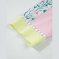 Roschel White Floral Colorblock Patchwork Chest Pocket Notched Neck Long Sleeve Top
