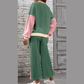 Khloe Mist Green 2pcs Color Block Pullover Loose Pant Set