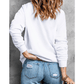 White Sequin Pumpkin Patched Casual Pullover Graphic Sweatshirt