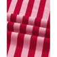 Louise Strawberry Pink Mix Striped Drop Shoulder Patchwork Sleeve V Neck Pullover