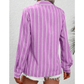 Lory Purple Button Front Long Sleeve Blouse