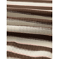 Cheyenne Khaki Stripe Stitched Detail Color Block Patchwork Oversized Pullover Top