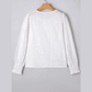 Meryl White Eyelet Embroidered Smocked Cuff Sheer Blouse