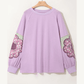 Eudora Flower Patch Colorblock PLUS SIZE Pullover Top