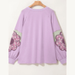 Eudora Flower Patch Colorblock PLUS SIZE Pullover Top