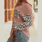Adeline Dark Khaki Leopard Patched Twisted Ribbed Western Casual Shacket