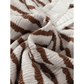 Bertha Khaki Stripe Textured Hooded V Neck Casual Long Sleeve Top
