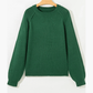 Debra Evergreen Raglan Sleeve Crew Neck Sweater