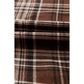 Rayn Brown Plaid Patchwork Long Sleeve Button Hooded Shirt