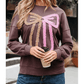 Kitty Terry Bow Pattern Drop Shoulder Sweatshirt