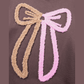 Kitty Terry Bow Pattern Drop Shoulder Sweatshirt