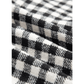 Leila Black Double Plaid Patchwork Drawstring Hooded Shacket