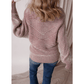 Cari Red Striped Print Ribbed Knit Boat Neck Baggy Sweater