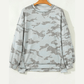 Farah Multicolour Retro Camouflage Print Exposed Seam Patchwork Drop Shoulder Sweatshirt