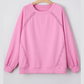 Bentley Bright Pink Lace Patched Raglan Sleeve Loose Fit Sweatshirt