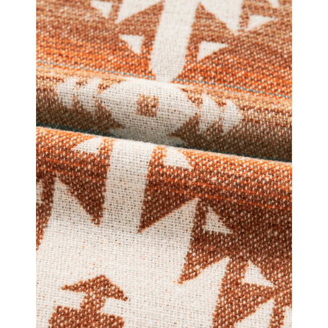 Livy Khaki Quarter Zip Elastic Cuffs Aztec Sweatshirt