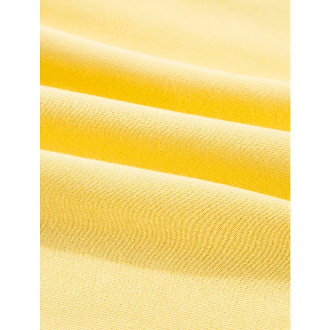 Misha Yellow Color Block Patchwork Half Button Pullover and Shorts 2pcs Outfit