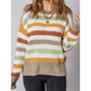 Laylee Multicolour Stripe Drop Shoulder Crew Neck Sweater