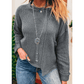 Daffney Raw Edge Uneven Hem Patchwork Drop Shoulder Sweater