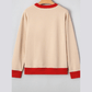 GAME DAY Letter Graphic Varsity Striped Detail Baggy Sweatshirt