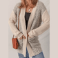 Eula Color Block Side Pockets Open Front Cardigan