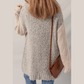 Eula Color Block Side Pockets Open Front Cardigan