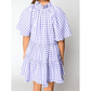 RTS Plaid Ruffle Wide Short Sleeve Babydoll Mini Dress