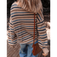 Marsha Multicolour Striped Knitted Drop Shoulder Round Neck Sweater