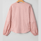 Annabeth Light Pink Keyhole Notch V Neck Batwing Sleeve Blouse