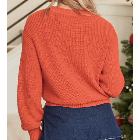 Thanksgiving Letter Graphic Crew Neck Sweater