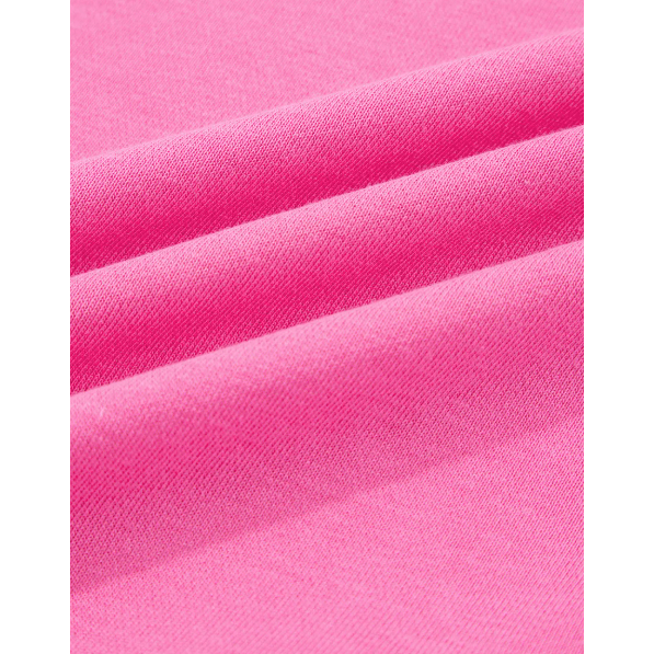 Ellerie Sachet Pink Solid Color Collared Pullover and Central Seam Pants Set
