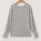 Jocelyn Stripe Dolman Sleeve Drop Shoulder Top