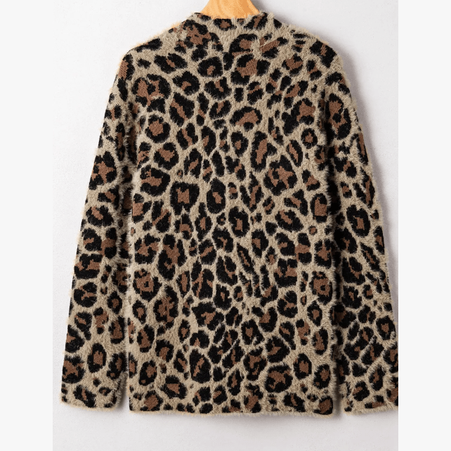 Odessa Brown Leopard Open Casual Cardigan