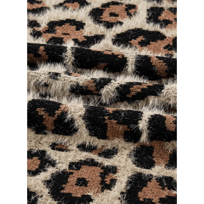 Odessa Brown Leopard Open Casual Cardigan